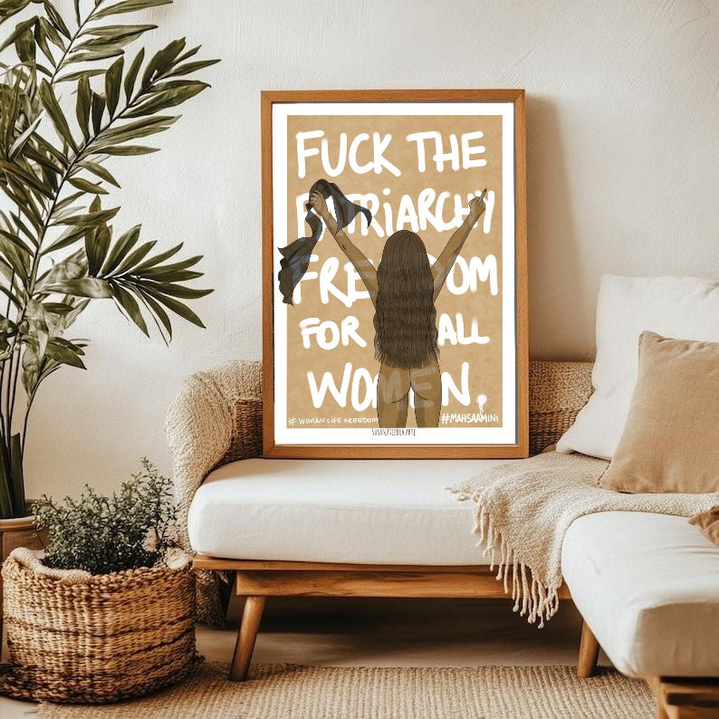 print mujeres iranies woman life freedom