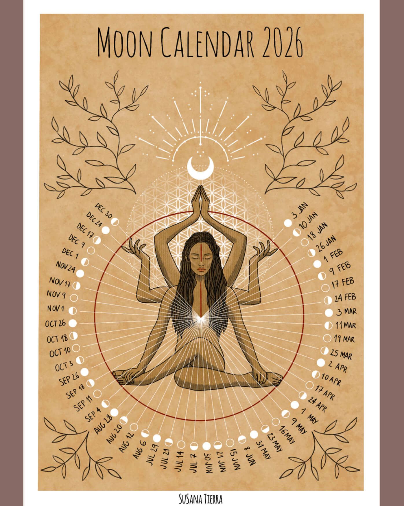 Calendario lunar 2026 | Fases de la Luna, Espiritualidad y Decoración Consciente